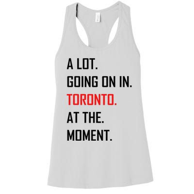 A Lot Going On In Toronto At The Moment Women's Racerback Tank