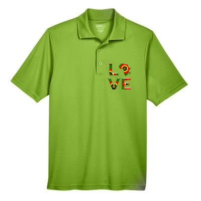 Africa Love Gift African American History Gift Men's Origin Performance Pique Polo