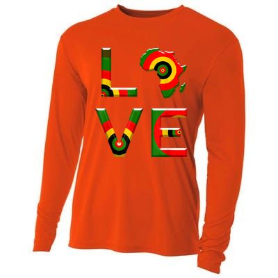 Africa Love Gift African American History Gift Cooling Performance Long Sleeve Crew