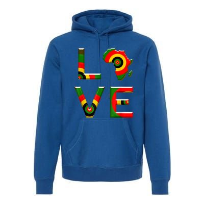 Africa Love Gift African American History Gift Premium Hoodie