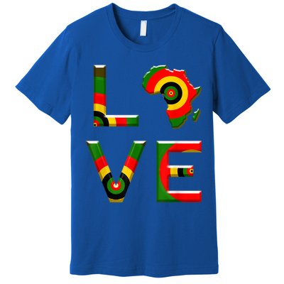 Africa Love Gift African American History Gift Premium T-Shirt