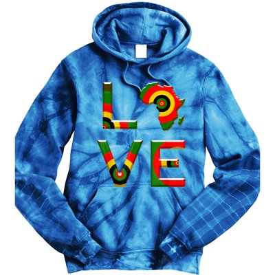 Africa Love Gift African American History Gift Tie Dye Hoodie