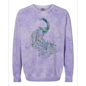 Animal Lover Gift Idea Zoo Keeper Proud Peacock Colorblast Crewneck Sweatshirt