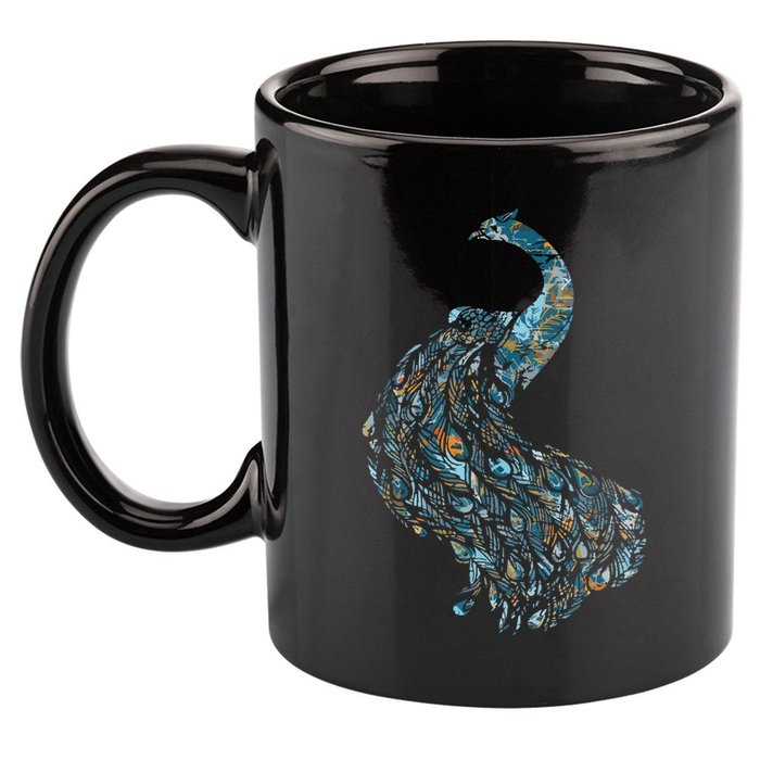Animal Lover Gift Idea Zoo Keeper Proud Peacock 11oz C Handle Ceramic Mug