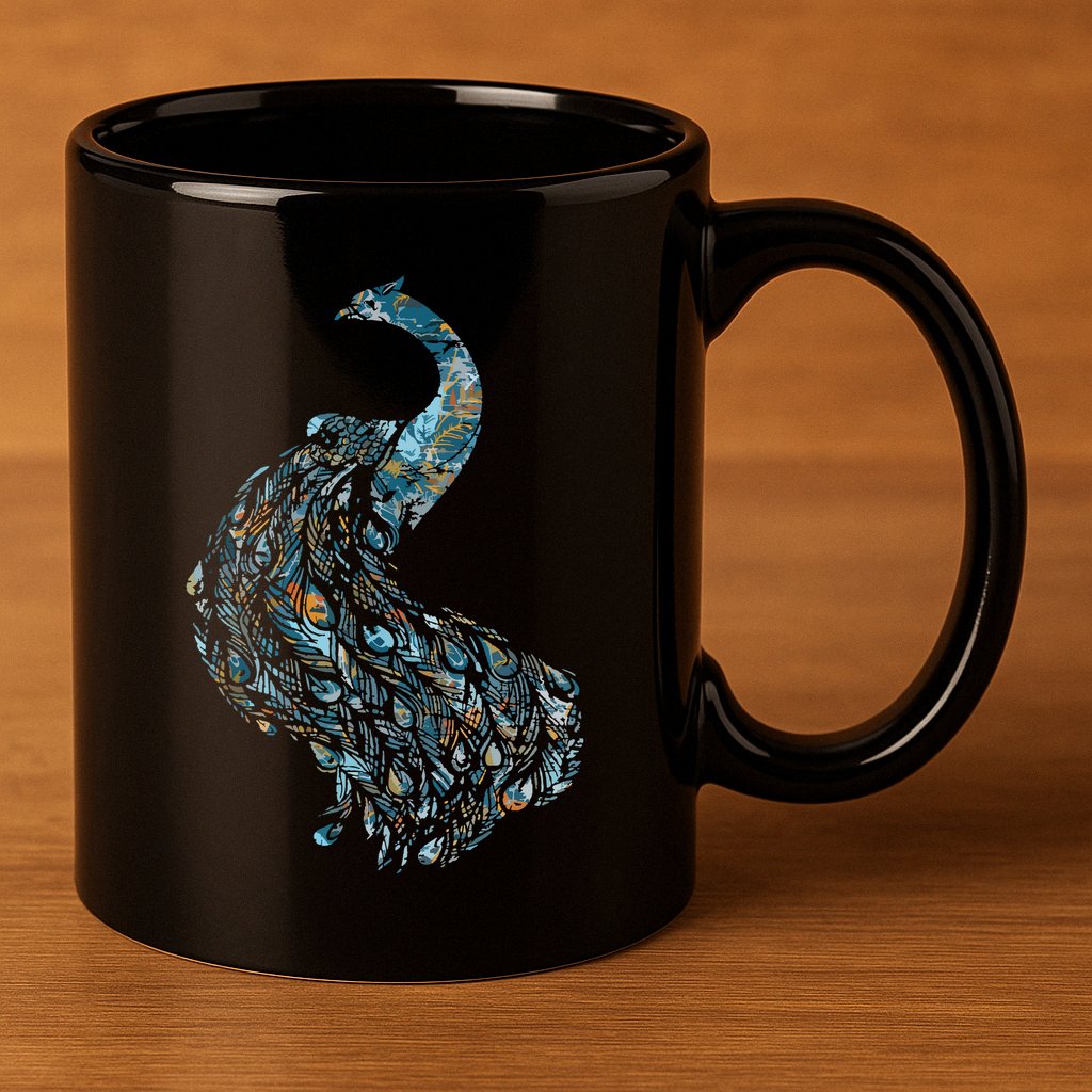 Animal Lover Gift Idea Zoo Keeper Proud Peacock 11oz C Handle Ceramic Mug