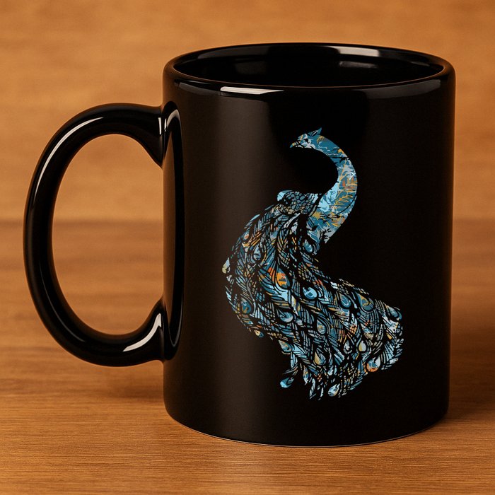 Animal Lover Gift Idea Zoo Keeper Proud Peacock 11oz C Handle Ceramic Mug