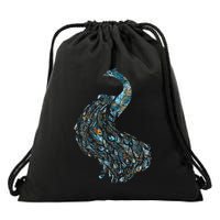 Animal Lover Gift Idea Zoo Keeper Proud Peacock Drawstring Bag