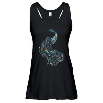 Animal Lover Gift Idea Zoo Keeper Proud Peacock Ladies Essential Flowy Tank
