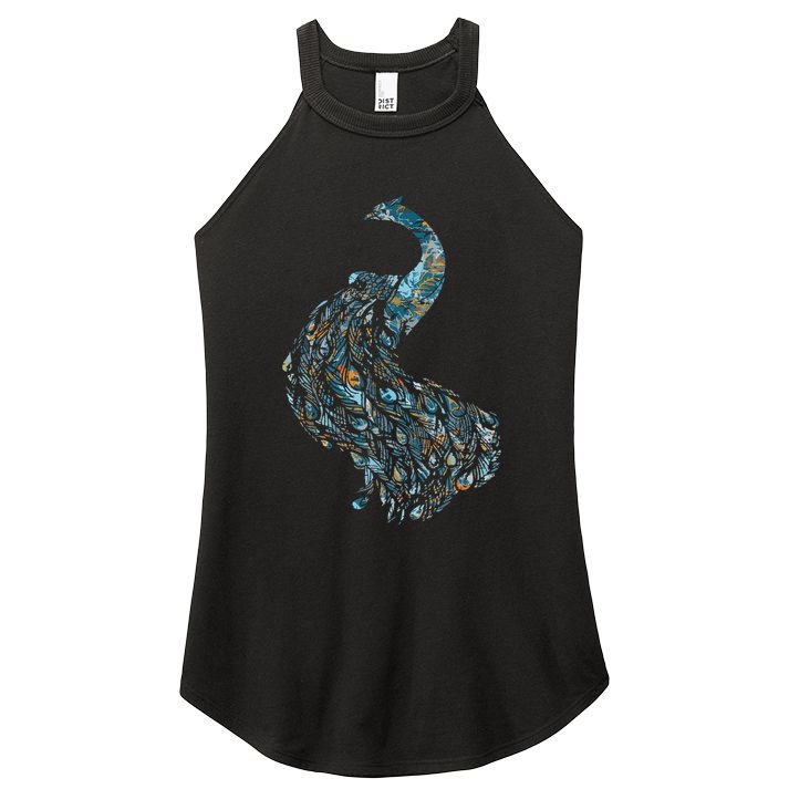 Animal Lover Gift Idea Zoo Keeper Proud Peacock Women's Perfect Tri Rocker Tank
