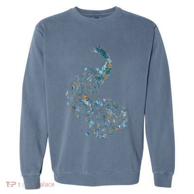 Animal Lover Gift Idea Zoo Keeper Proud Peacock Garment-Dyed Sweatshirt