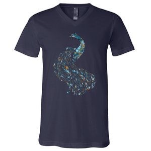 Animal Lover Gift Idea Zoo Keeper Proud Peacock V-Neck T-Shirt