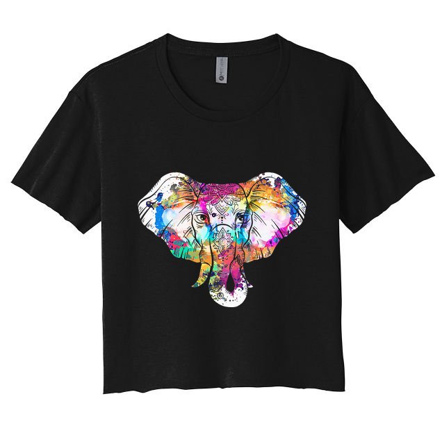 Animal Lover Gift Africa Safari Zoo Keeper Elephant Crop Top