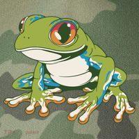 Animal Lover Green Frog Legacy Tie Dye Trucker Hat