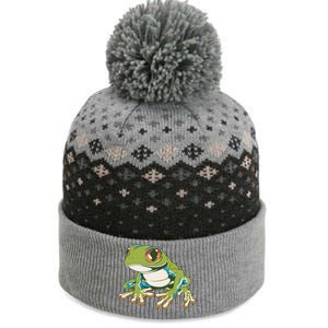 Animal Lover Green Frog The Baniff Cuffed Pom Beanie