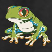 Animal Lover Green Frog 7 Panel Mesh Trucker Snapback Hat