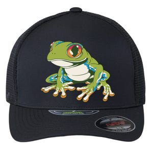 Animal Lover Green Frog Flexfit Unipanel Trucker Cap