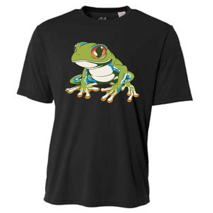 Animal Lover Green Frog Cooling Performance Crew T-Shirt