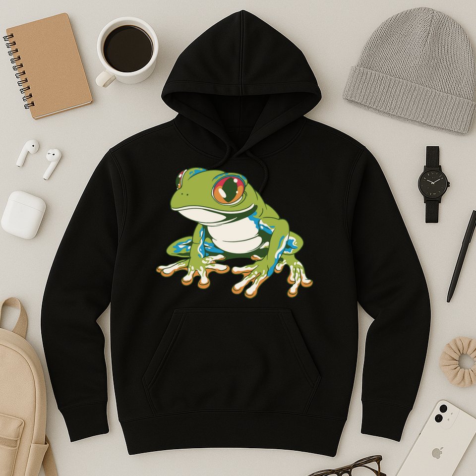 Animal Lover Green Frog Hoodie