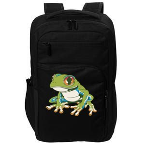 Animal Lover Green Frog Impact Tech Backpack