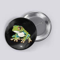 Animal Lover Green Frog Button