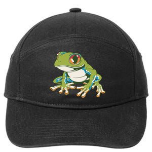 Animal Lover Green Frog 7-Panel Snapback Hat