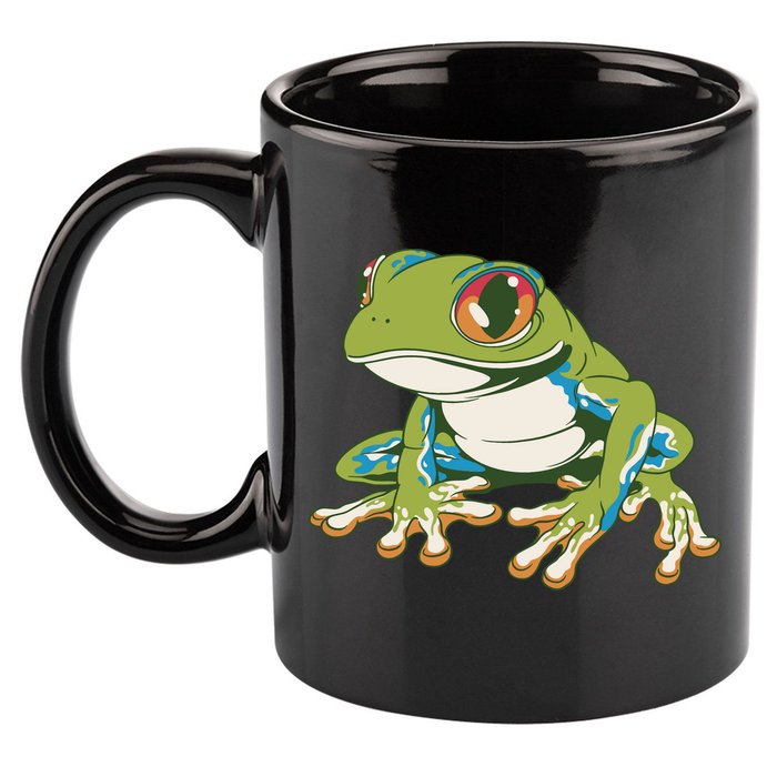 Animal Lover Green Frog 11oz C Handle Ceramic Mug