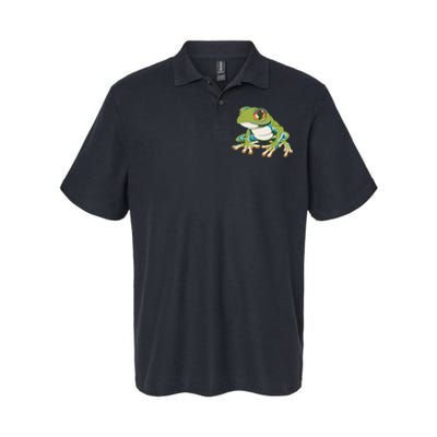 Animal Lover Green Frog Softstyle Adult Sport Polo