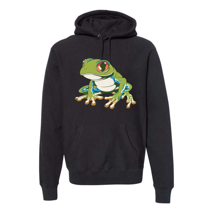 Animal Lover Green Frog Premium Hoodie