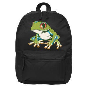 Animal Lover Green Frog 16 in Basic Backpack