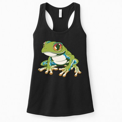 Animal Lover Green Frog Womens Tank Top