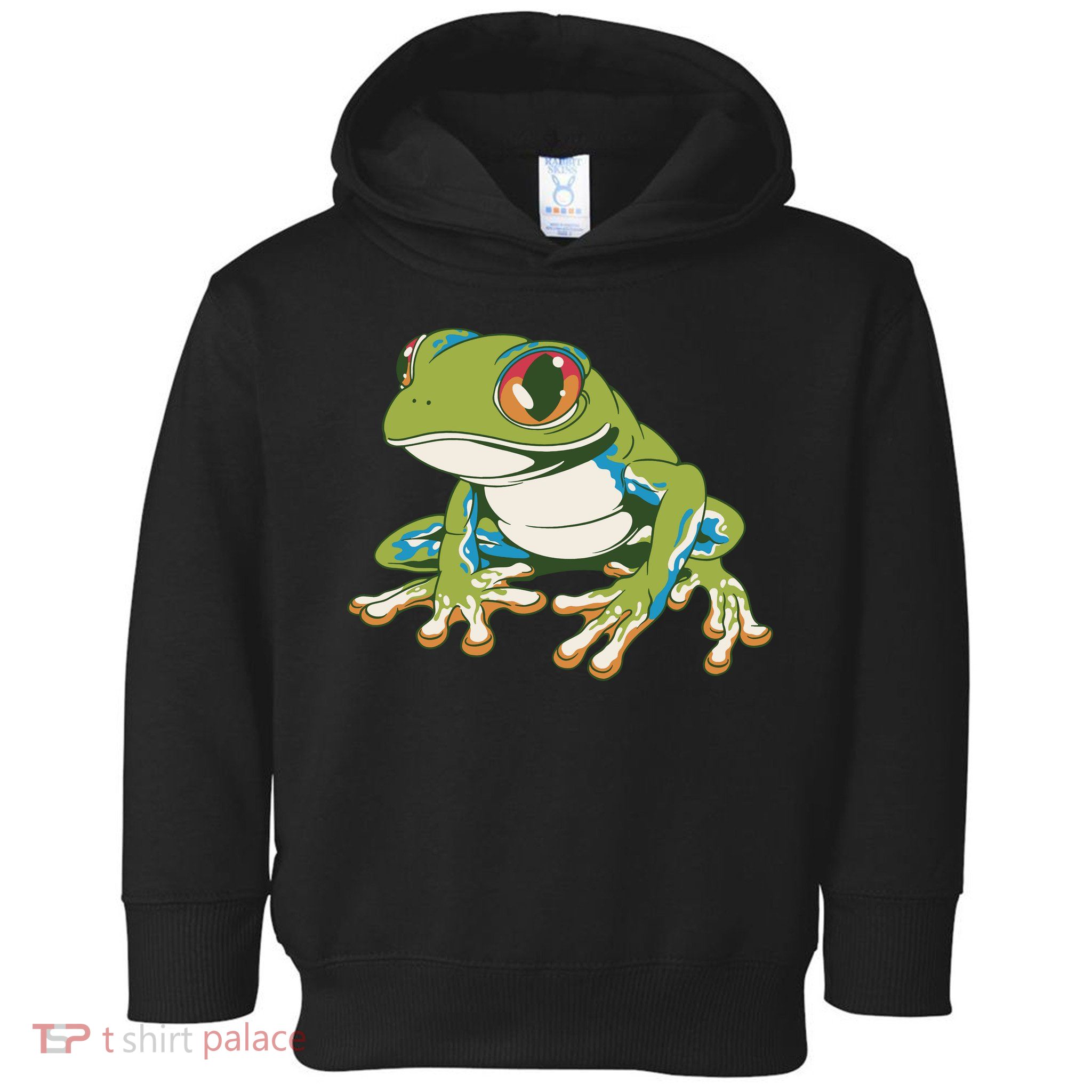 Animal Lover Green Frog Toddler Hoodie