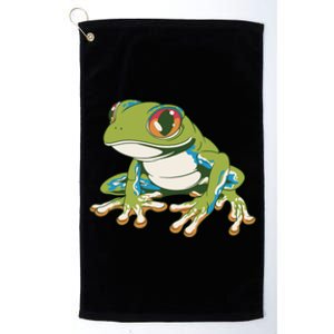 Animal Lover Green Frog Platinum Collection Golf Towel