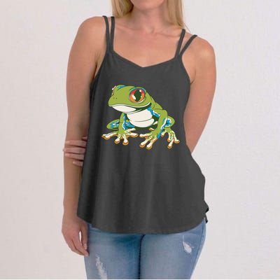 Animal Lover Green Frog Women's Strappy Tank