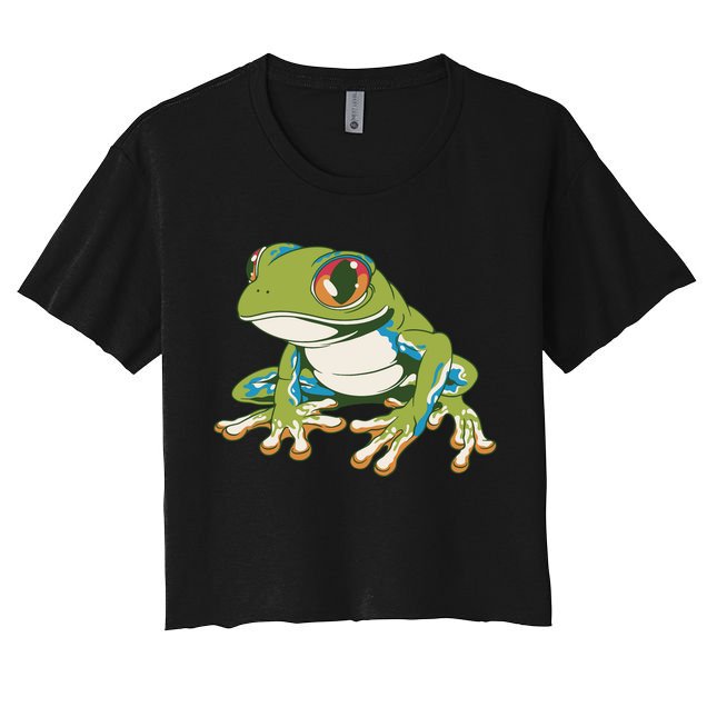 Animal Lover Green Frog Crop Top