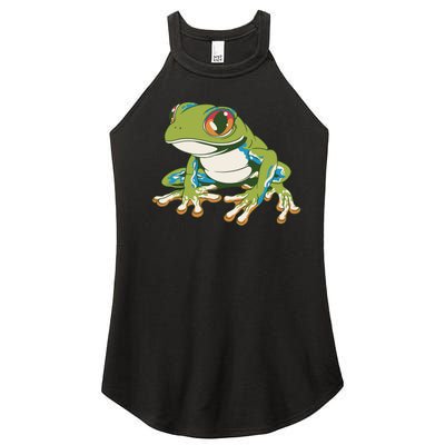 Animal Lover Green Frog Women’s Perfect Tri Rocker Tank