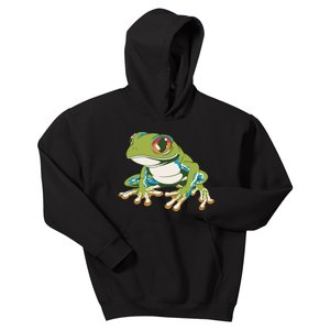 Animal Lover Green Frog Kids Hoodie