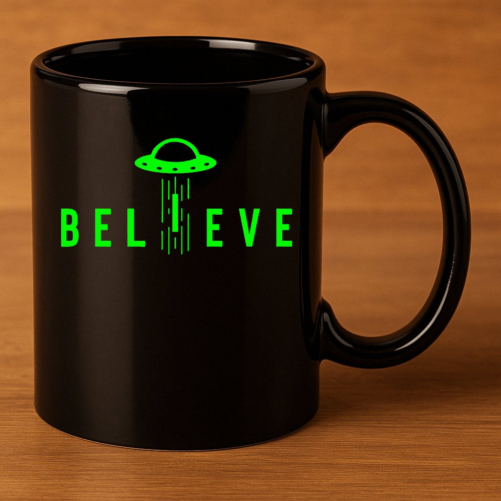 Alien Lover Gifts Ufo Abduction Believe 11oz C Handle Ceramic Mug
