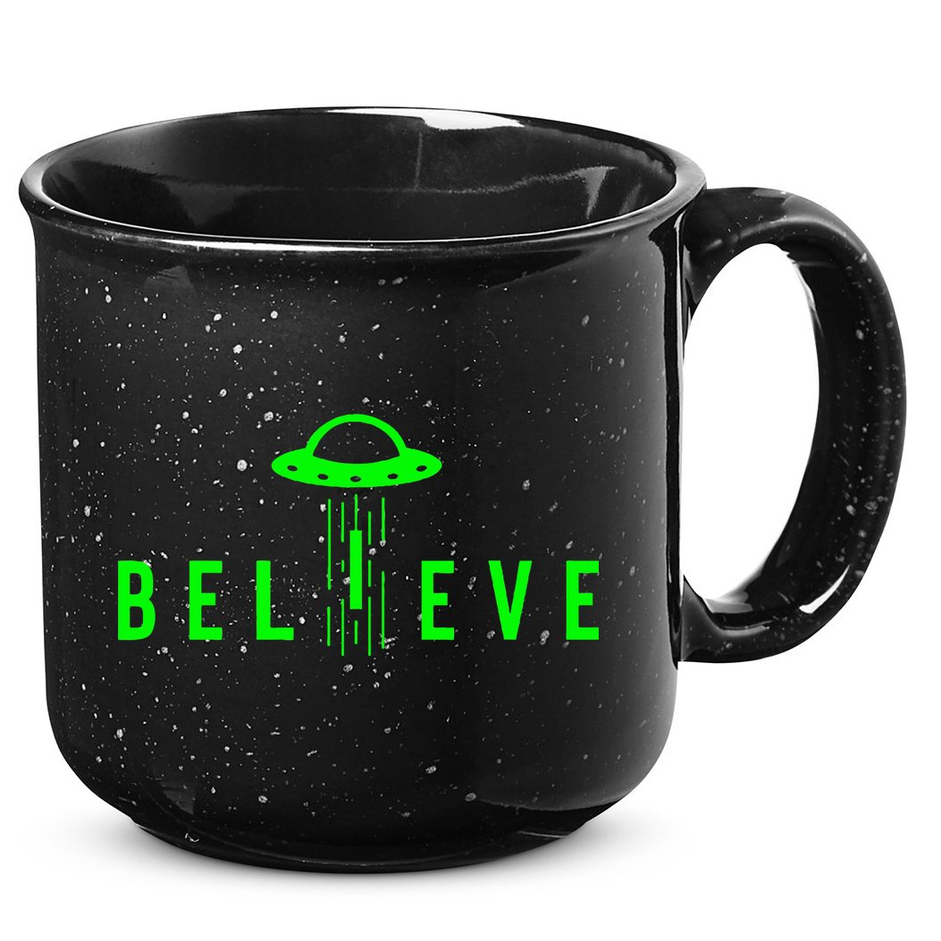 Alien Lover Gifts Ufo Abduction Believe 15oz Campfire Ceramic Mug
