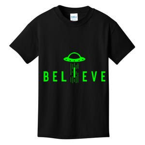 Alien Lover Gifts Ufo Abduction Believe Kids T-Shirt