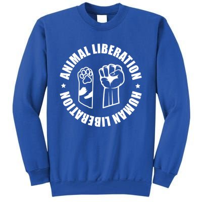 Animal Liberation Gift Animal Rights Activists Climate Gift Tall Sweatshirt