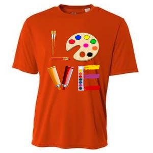 Art Love Gift For Teacher Artist Painter Gift Cooling Performance Crew T-Shirt