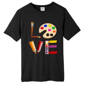 Art Love Gift For Teacher Artist Painter Gift Tall Fusion ChromaSoft Performance T-Shirt