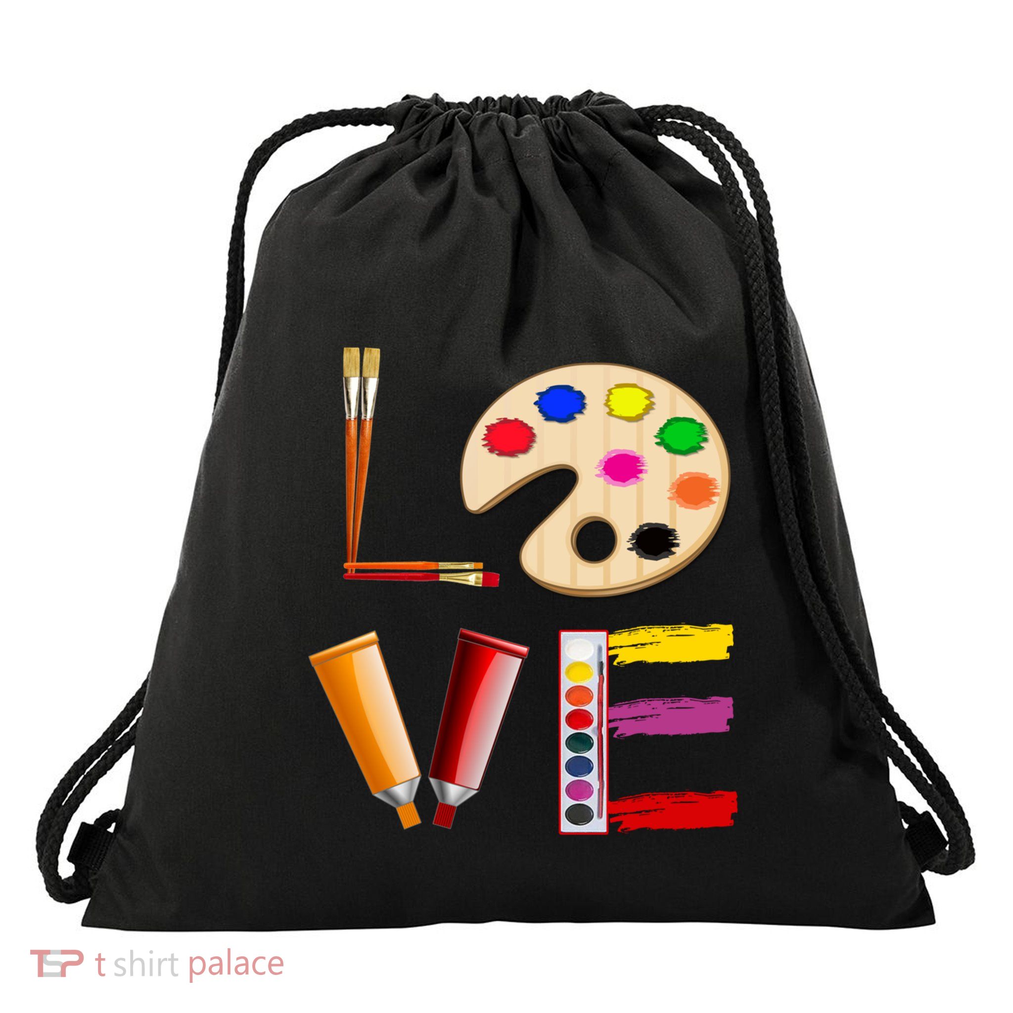 Art Love Gift For Teacher Artist Painter Gift Drawstring Bag