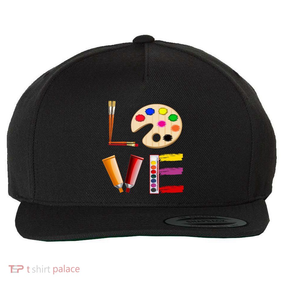 Art Love Gift For Teacher Artist Painter Gift Wool Snapback Cap
