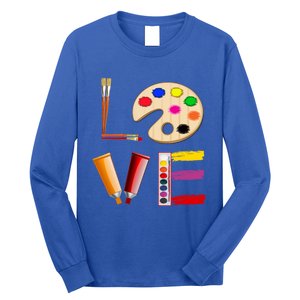 Art Love Gift For Teacher Artist Painter Gift Long Sleeve Shirt