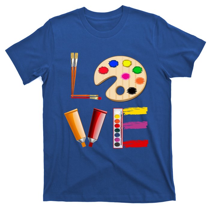 Art Love Gift For Teacher Artist Painter Gift T-Shirt