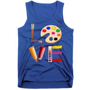 Art Love Gift For Teacher Artist Painter Gift Tank Top