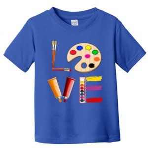 Art Love Gift For Teacher Artist Painter Gift Toddler T-Shirt