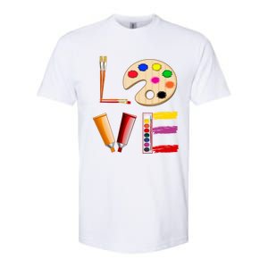 Art Love Gift For Teacher Artist Painter Gift Softstyle CVC T-Shirt