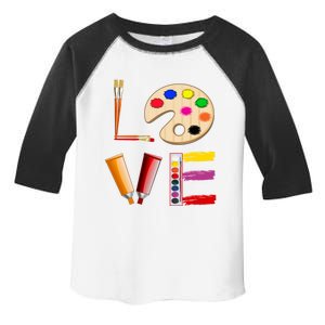 Art Love Gift For Teacher Artist Painter Gift Toddler Fine Jersey T-Shirt